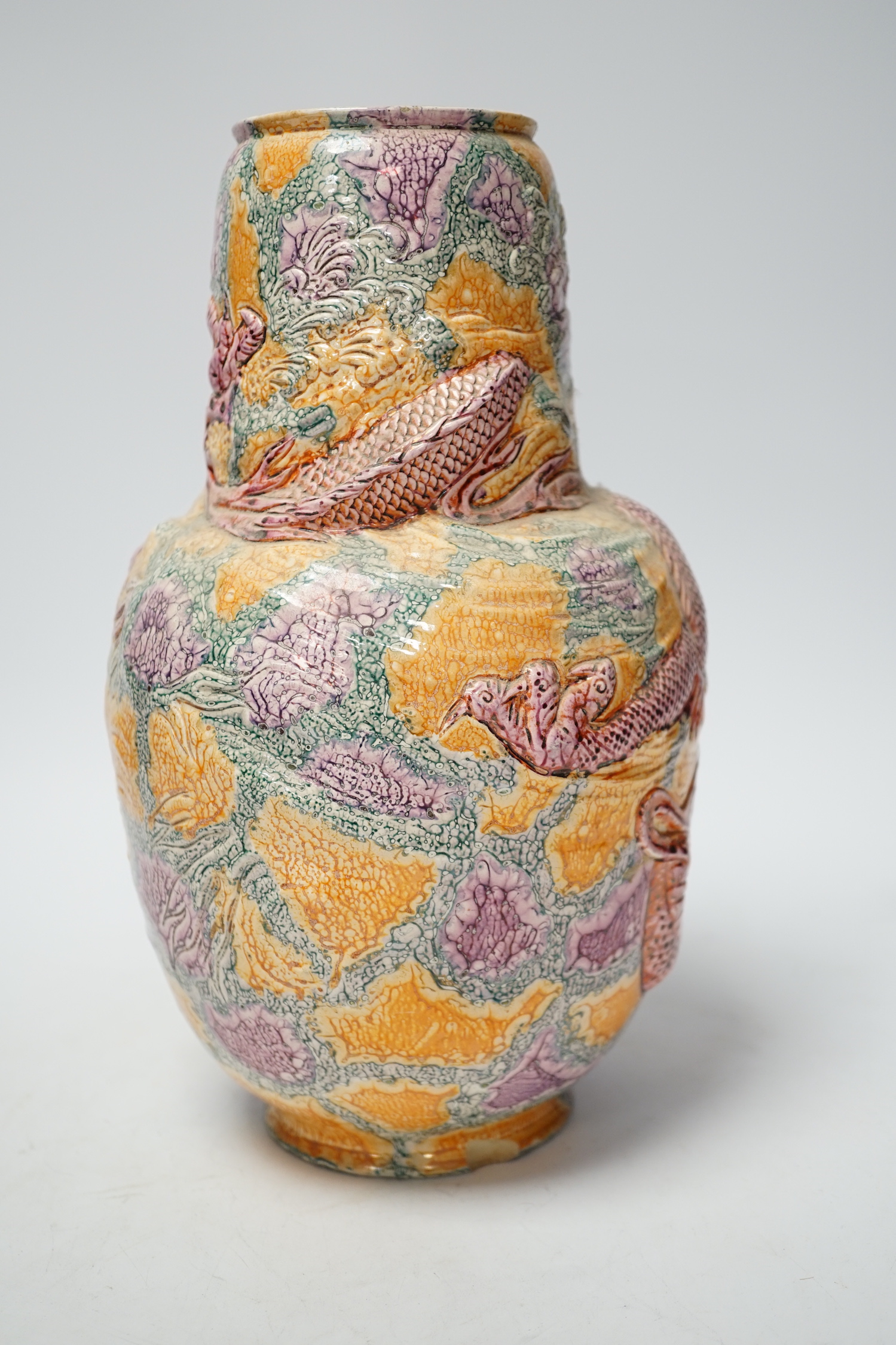 A Bretby ‘dragon’ vase, model number 2022E, 27cm